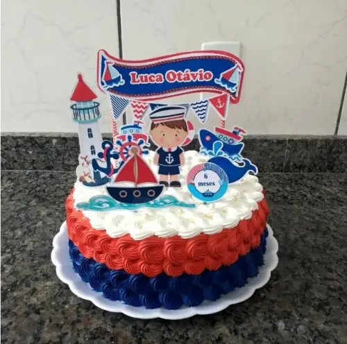 Arquivo de Corte Topo de Bolo  -  Marinheiro