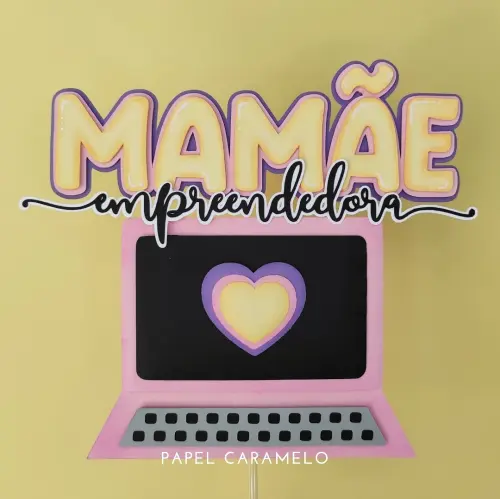 Arquivo de Corte Topo de Bolo  - Mamãe
