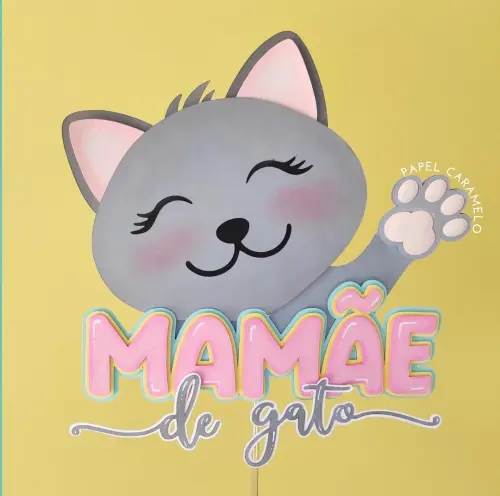 Arquivo de Corte Topo de Bolo  - Mamãe