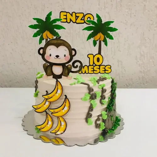 Arquivo de Corte Topo de Bolo  - Macaquinho