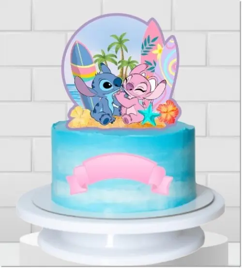 Arquivo de Corte Topo de Bolo  - Lilo e Stich