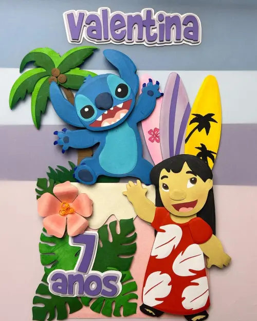 Arquivo de Corte Topo de Bolo  - Lilo e Stich