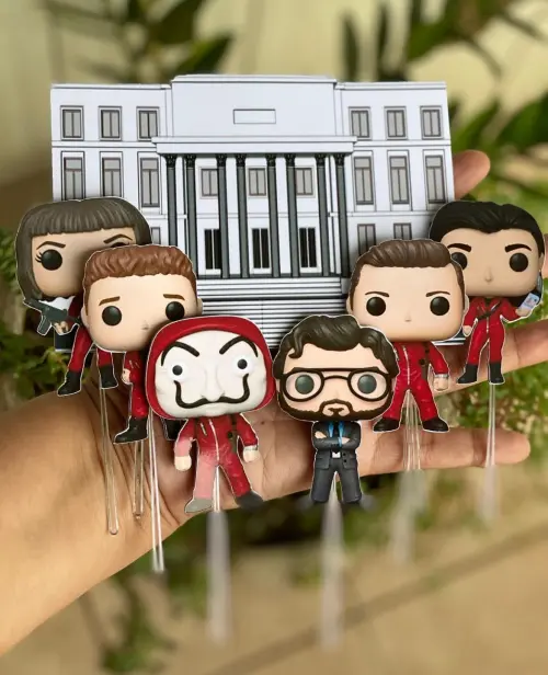Arquivo de Corte Topo de Bolo  - La Casa de Papel