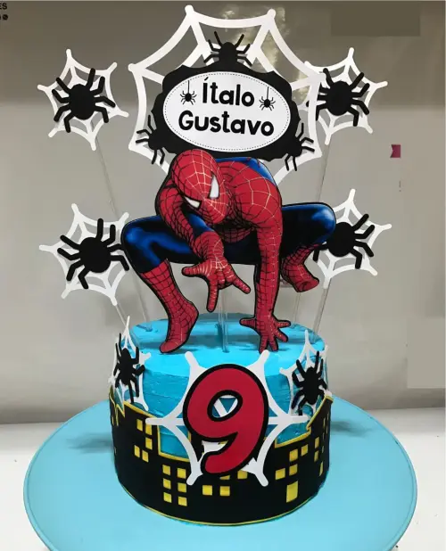 Arquivo de Corte Topo de Bolo  -   Homem Aranha