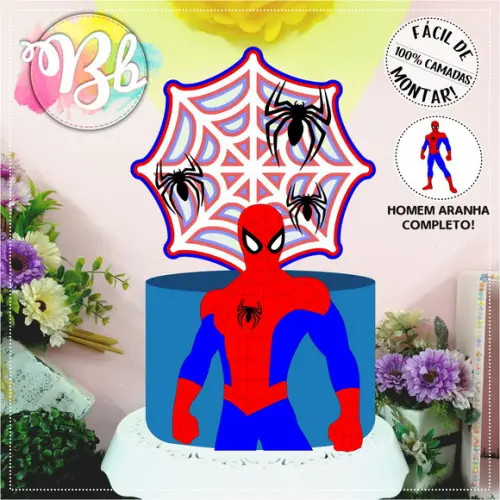 Arquivo de Corte Topo de Bolo  -   Homem Aranha