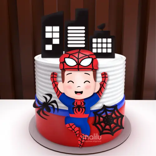 Arquivo de Corte Topo de Bolo  -   Homem Aranha