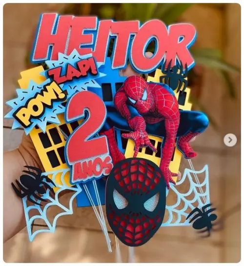 Arquivo de Corte Topo de Bolo  -   Homem Aranha