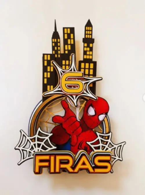 Arquivo de Corte Topo de Bolo  -   Homem Aranha
