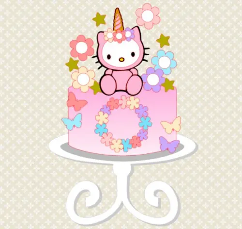 Arquivo de Corte Topo de Bolo  -    Hello Kitty