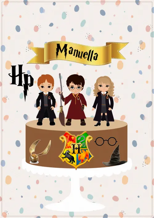 Arquivo de Corte Topo de Bolo  -     Harry Potter