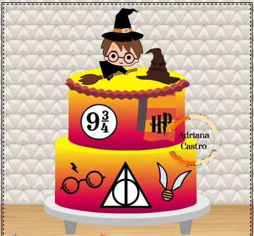 Arquivo de Corte Topo de Bolo  -     Harry Potter