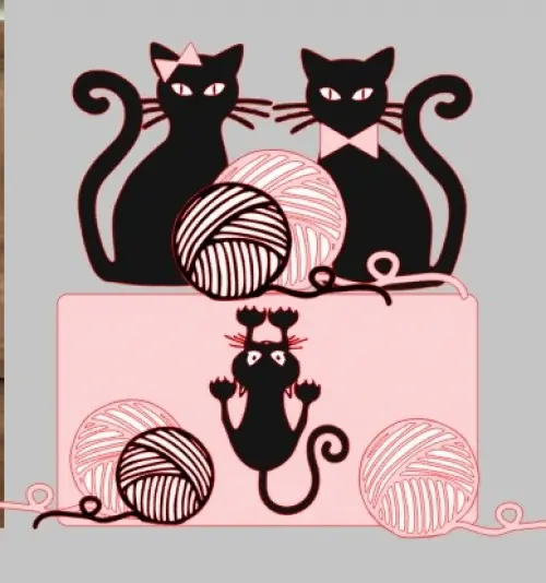 Arquivo de Corte Topo de Bolo  - Gatinho