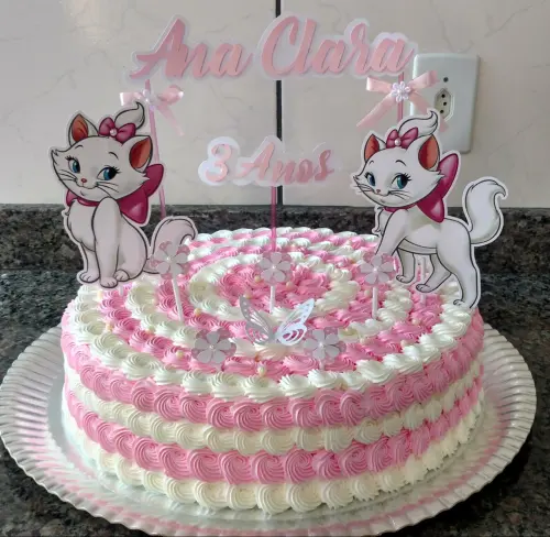 Arquivo de Corte Topo de Bolo  - Gatinha Marie