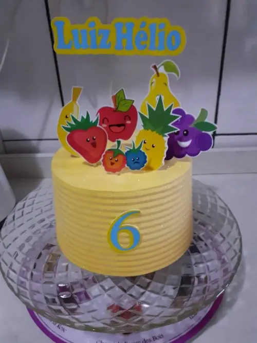 Arquivo de Corte Topo de Bolo  -  Frutas