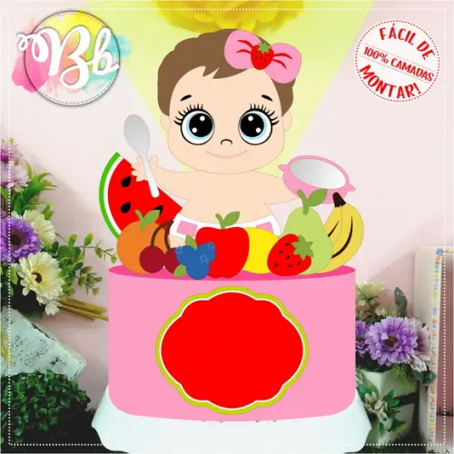 Arquivo de Corte Topo de Bolo  -  Frutas
