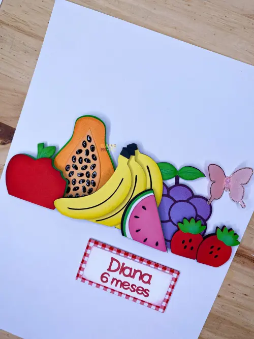 Arquivo de Corte Topo de Bolo  -  Frutas