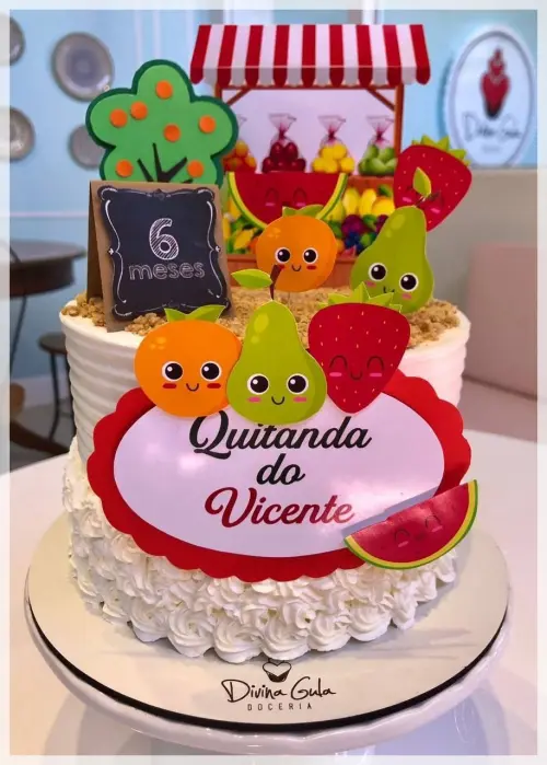 Arquivo de Corte Topo de Bolo  -  Frutas