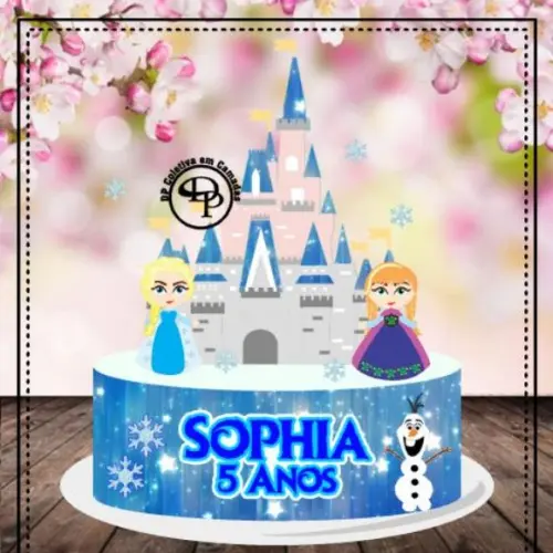 Arquivo de Corte Topo de Bolo  -  Frozen