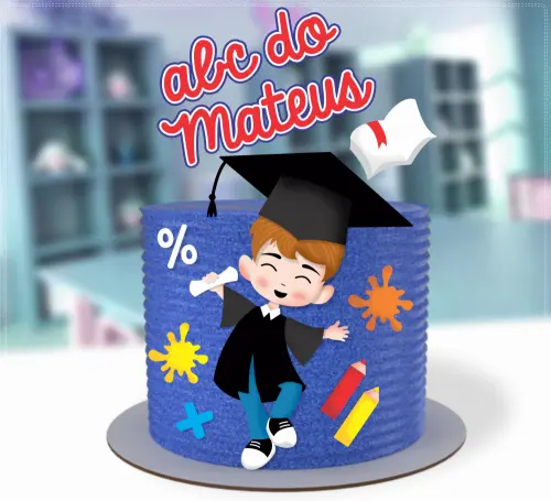 Arquivo de Corte Topo de Bolo  -   Formatura