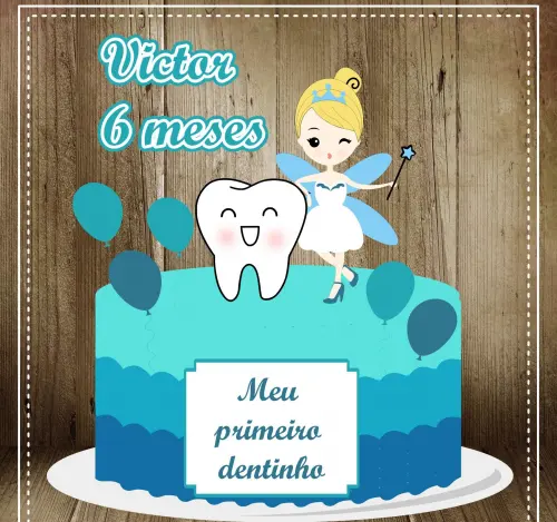 Arquivo de Corte Topo de Bolo  - Fada do Dente