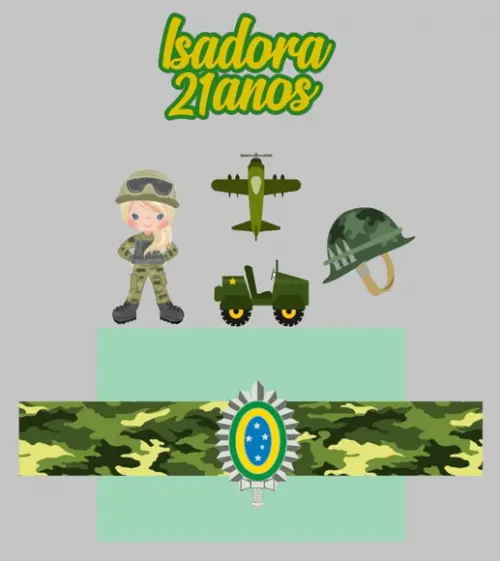 Arquivo de Corte Topo de Bolo  - Exército