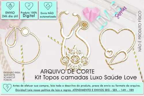 Arquivo de Corte Topo de Bolo  - Enfermagem _ Medicina