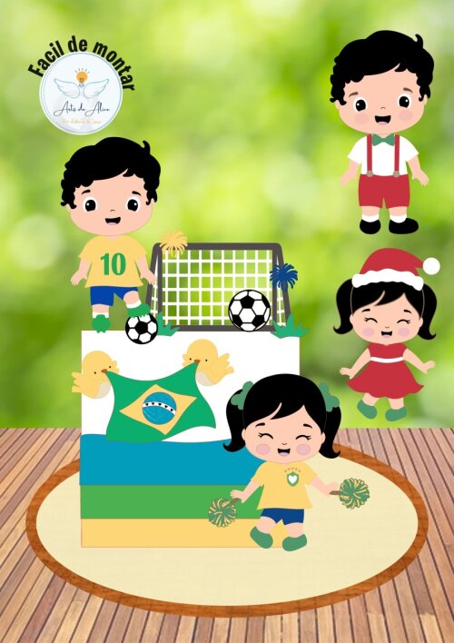 Arquivo de Corte Topo de Bolo  - Copa do Mundo