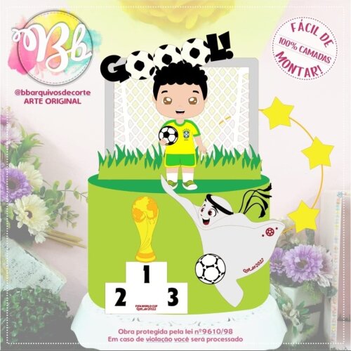 Arquivo de Corte Topo de Bolo  - Copa do Mundo