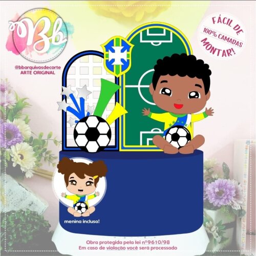 Arquivo de Corte Topo de Bolo  - Copa do Mundo