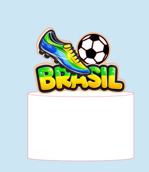 Arquivo de Corte Topo de Bolo  - Copa do Mundo