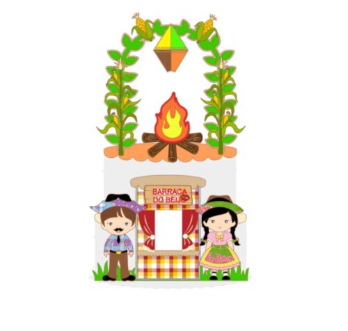 Arquivo de Corte Topo de Bolo  - Festa Junina