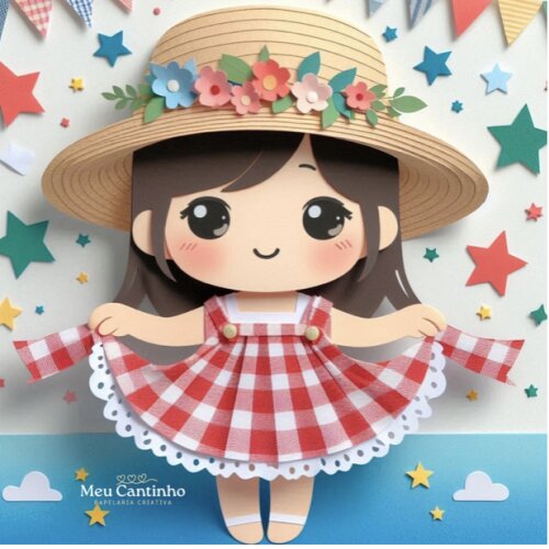 Arquivo de Corte Topo de Bolo  - Festa Junina