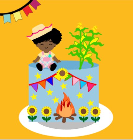 Arquivo de Corte Topo de Bolo  - Festa Junina