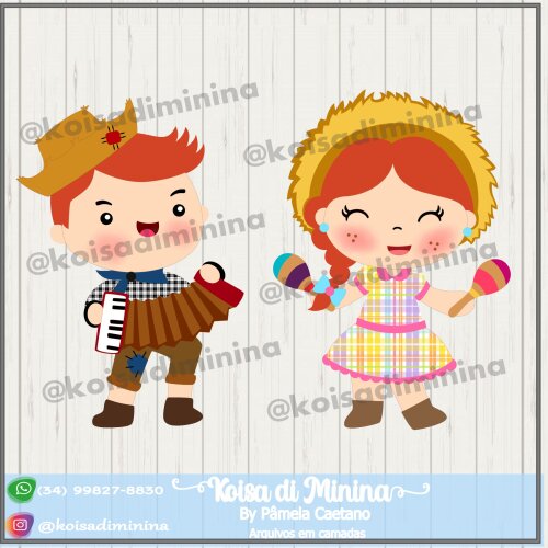Arquivo de Corte Topo de Bolo  - Festa Junina