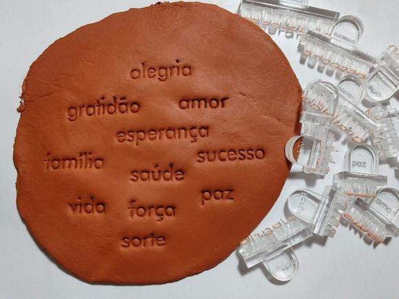 Conjunto Palavras Carimbos de Acrílico