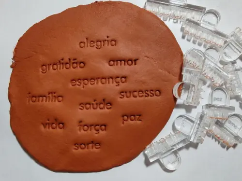 Conjunto Palavras Carimbos de Acrílico