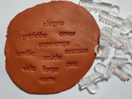 Conjunto Palavras Carimbos de Acrílico