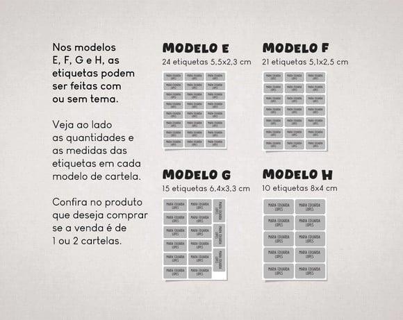 Etiquetas Escolares Futebol Feminino em Vinil