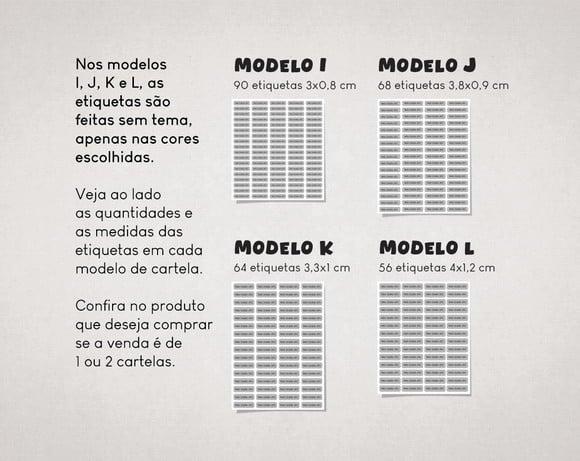 Etiquetas para Lápis Amarelas e Azuis em Vinil Adesivo