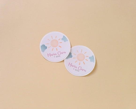 Adesivo Personalizado Primeira Volta ao Sol 6 cm