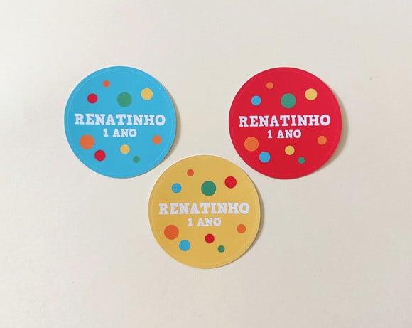 Adesivo sem Tema Bolinhas Coloridas 5 cm