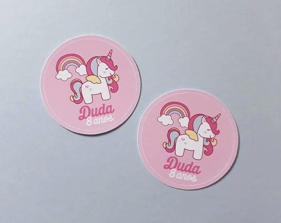 Adesivo Unicórnio Personalizado 5 cm