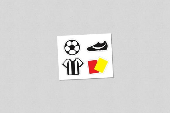 Cartela de Adesivos Futebol