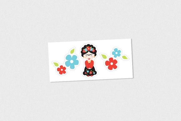 Cartela de Adesivos Frida Kahlo
