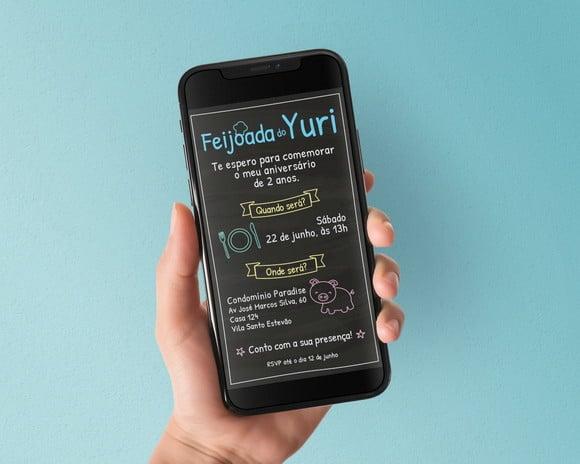 Convite Digital Feijoada Infantil