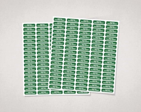 Etiquetas para Lápis e Canetinhas Verde Vinil Adesivo