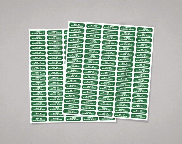 Etiquetas para Lápis e Canetinhas Verde Adesivo Comum