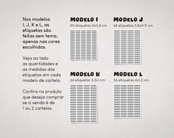 Etiquetas para Lápis Laranjas e Azuis em Vinil Adesivo