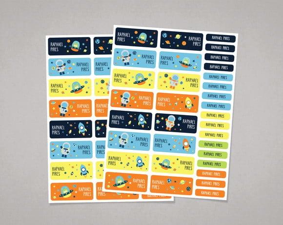 Etiquetas para Material Escolar Espaço em Adesivo Comum