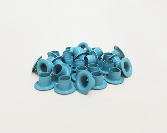 Ilhós Azul de Alumínio (200 Unidades/até 2 Cores)